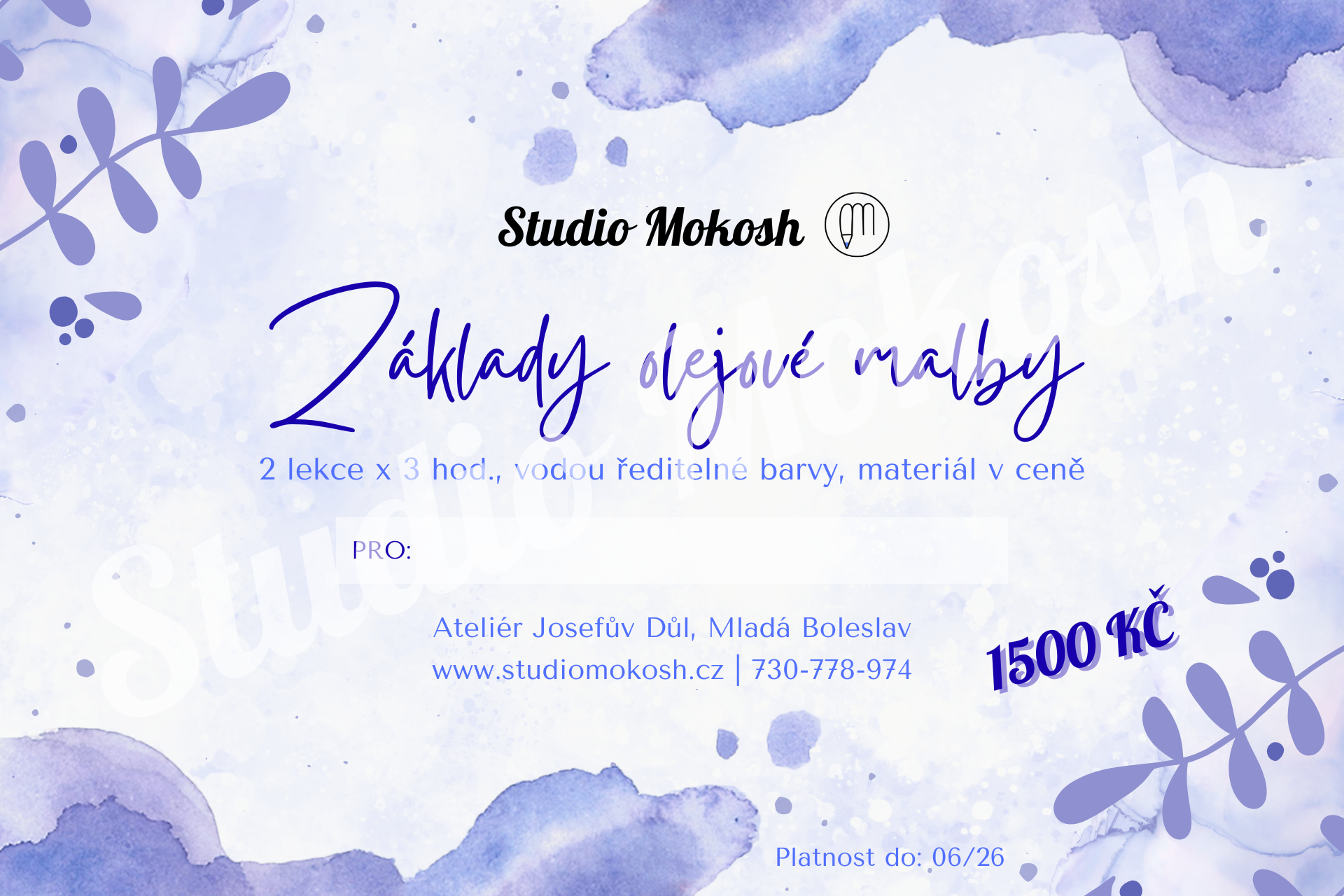 Dárkový voucher - Olej