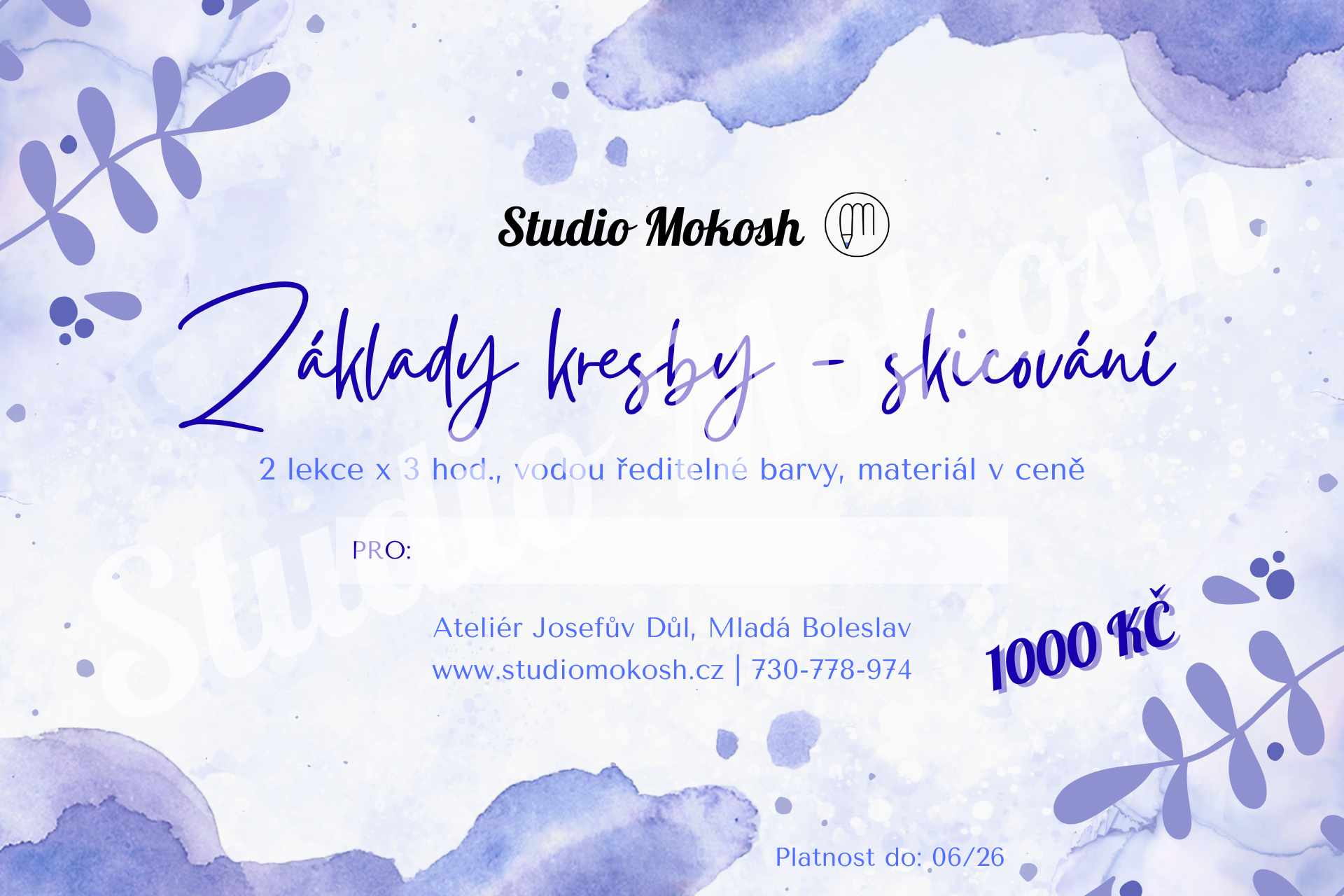 Dárkový voucher - Skicování