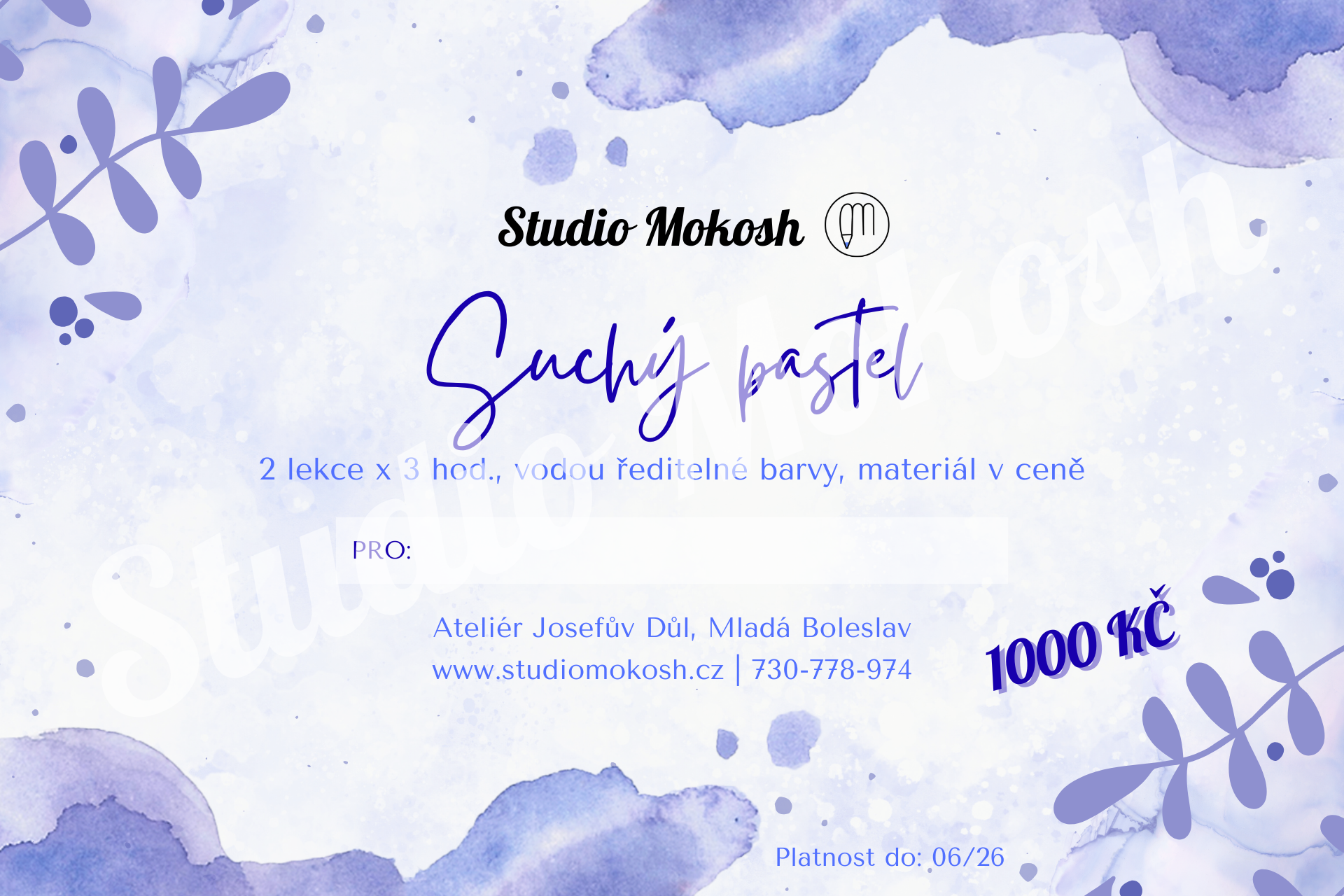 Dárkový voucher - Suchý pastel